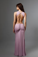 "CLIO" Lila Open Back Long Dress