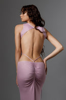 "CLIO" Lila Open Back Long Dress