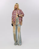 "Crush" Layered Shirt with Suspenders
