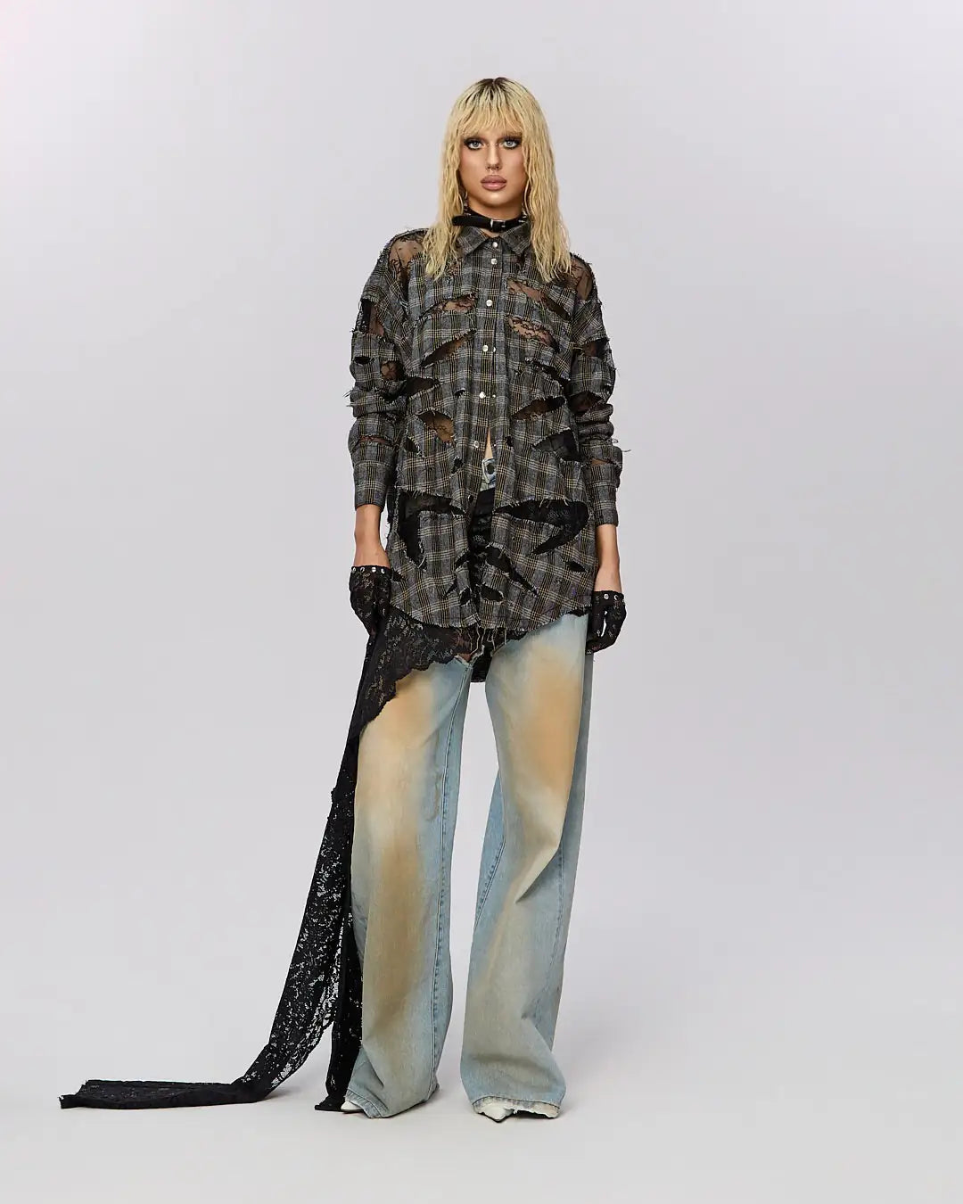 "Fume" Lace Oversized Shirt