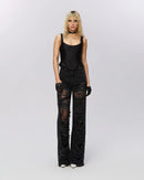 "Vapor" High Waist Lace Jeans