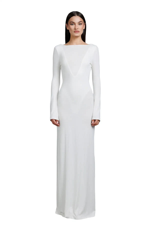 "Luce" Open Back Maxi Dress