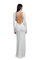 "Luce" Open Back Maxi Dress