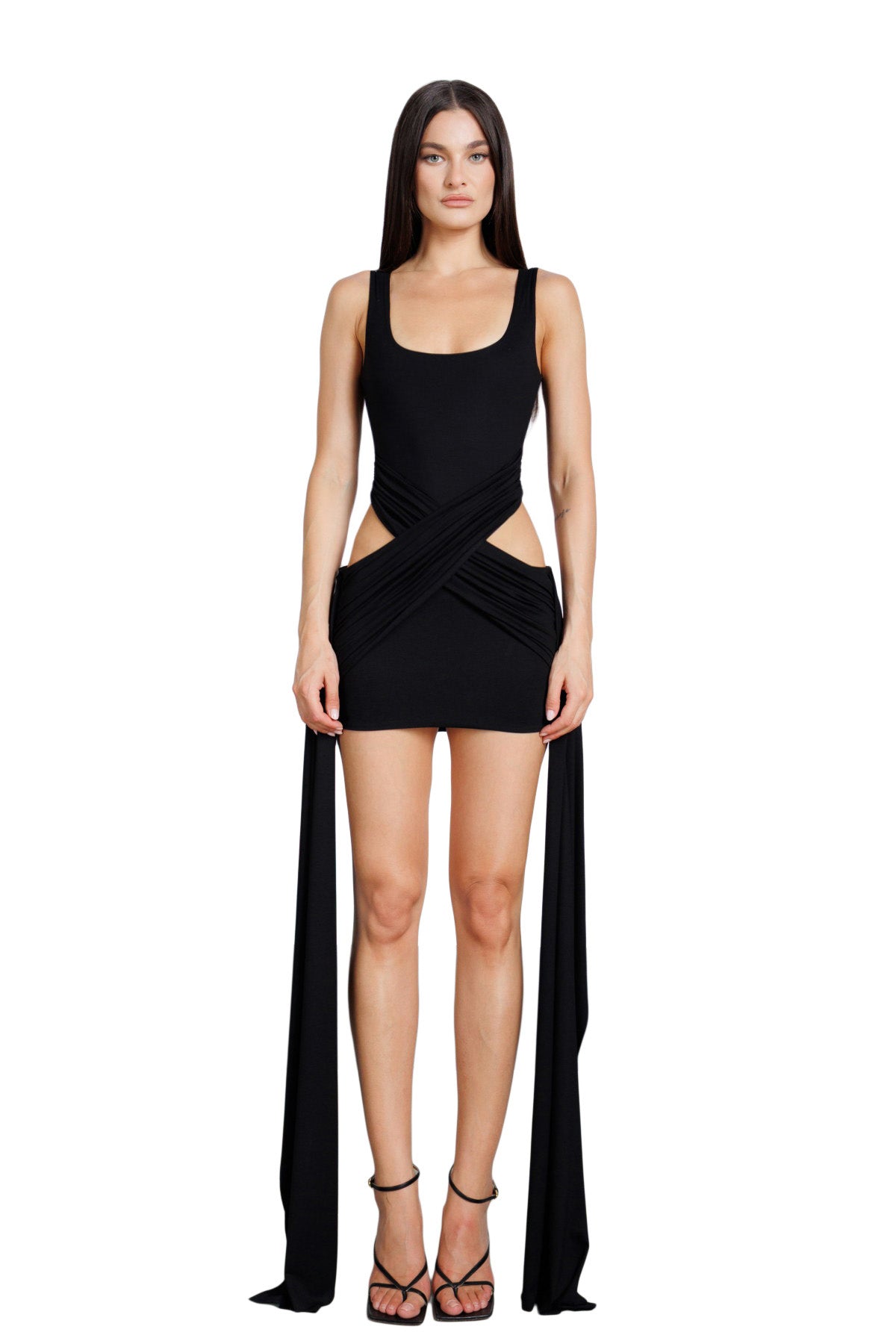 "Bacio" Draped Mini Dress