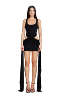 "Bacio" Draped Mini Dress