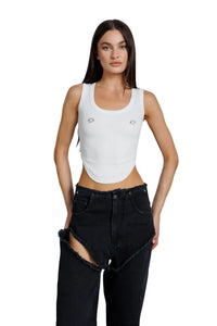 "Notte" Tank Top with Piercings