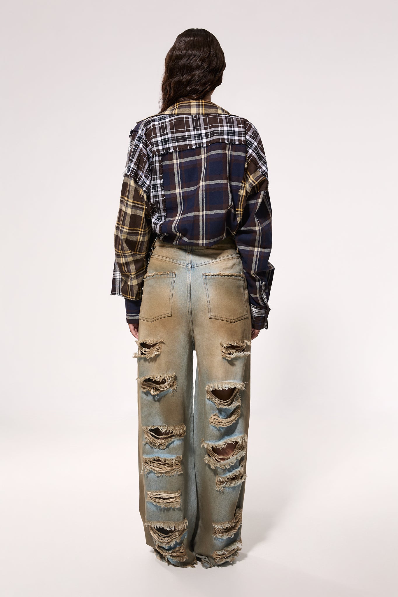 "Road Runner" Distressed High-Waisted Jeans