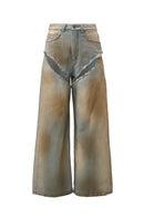 "Fireflite" Cut-Out Baggy Denim Pants