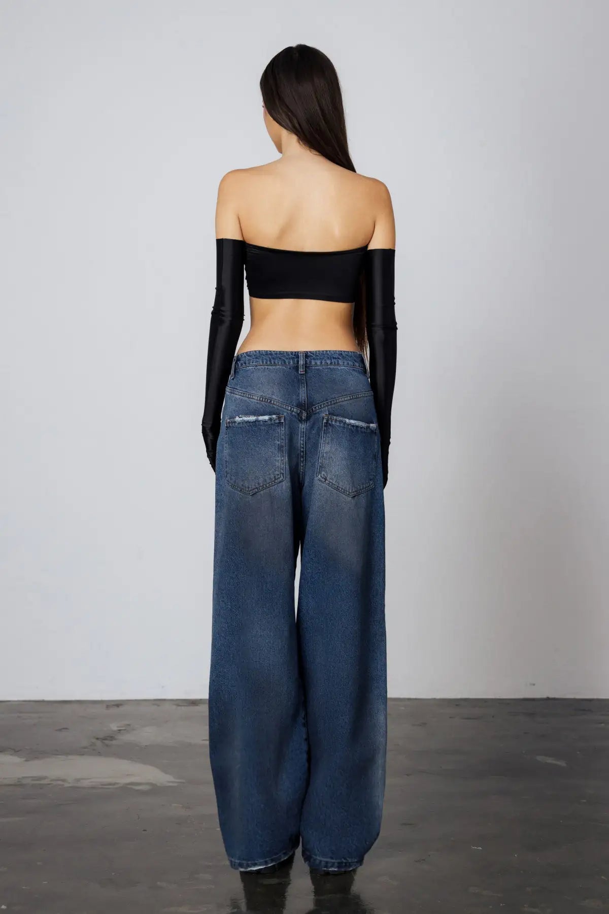 "Whiskey Heat" Cut-Out Baggy Denim Pants