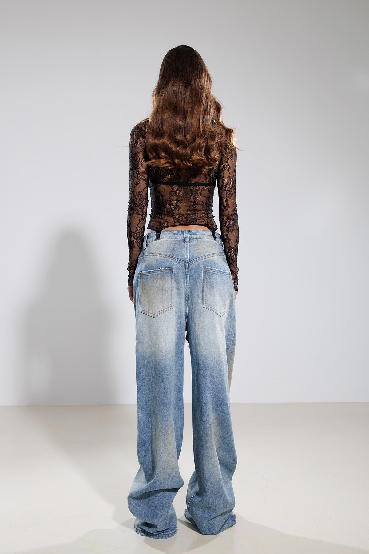 "Dreams" Cutout Washed Jeans