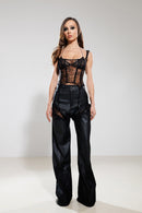 "Liminal" Lace and Leather Pants