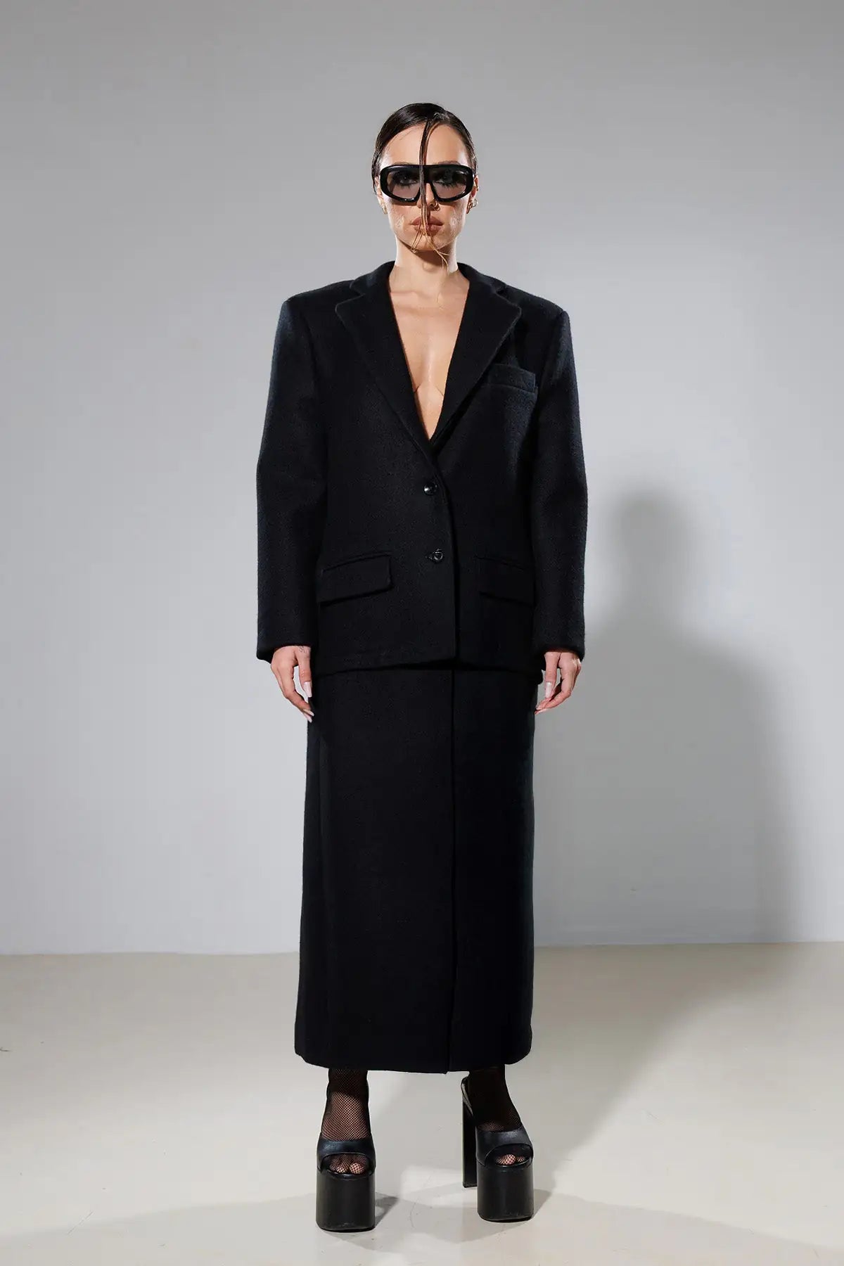 "Fortune" Detachable 2 Ways Wool Coat