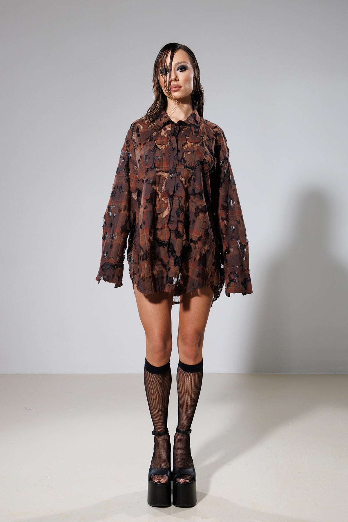 "Temperance" Oversized Lace Shirt