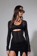 "Starseed" Mesh Shaping Blouse