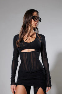 "Starseed" Mesh Shaping Blouse