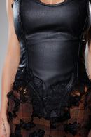"Spell" Leather Corset with Lace