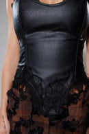 "Spell" Leather Corset with Lace