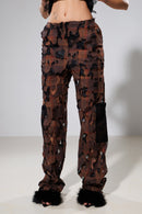 "Loop" Plated Pants with Lace