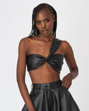 "Iris" Faux Leather Bustier