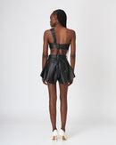 "Iris" Faux Leather Bustier