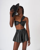 "Iris" Faux Leather Bustier