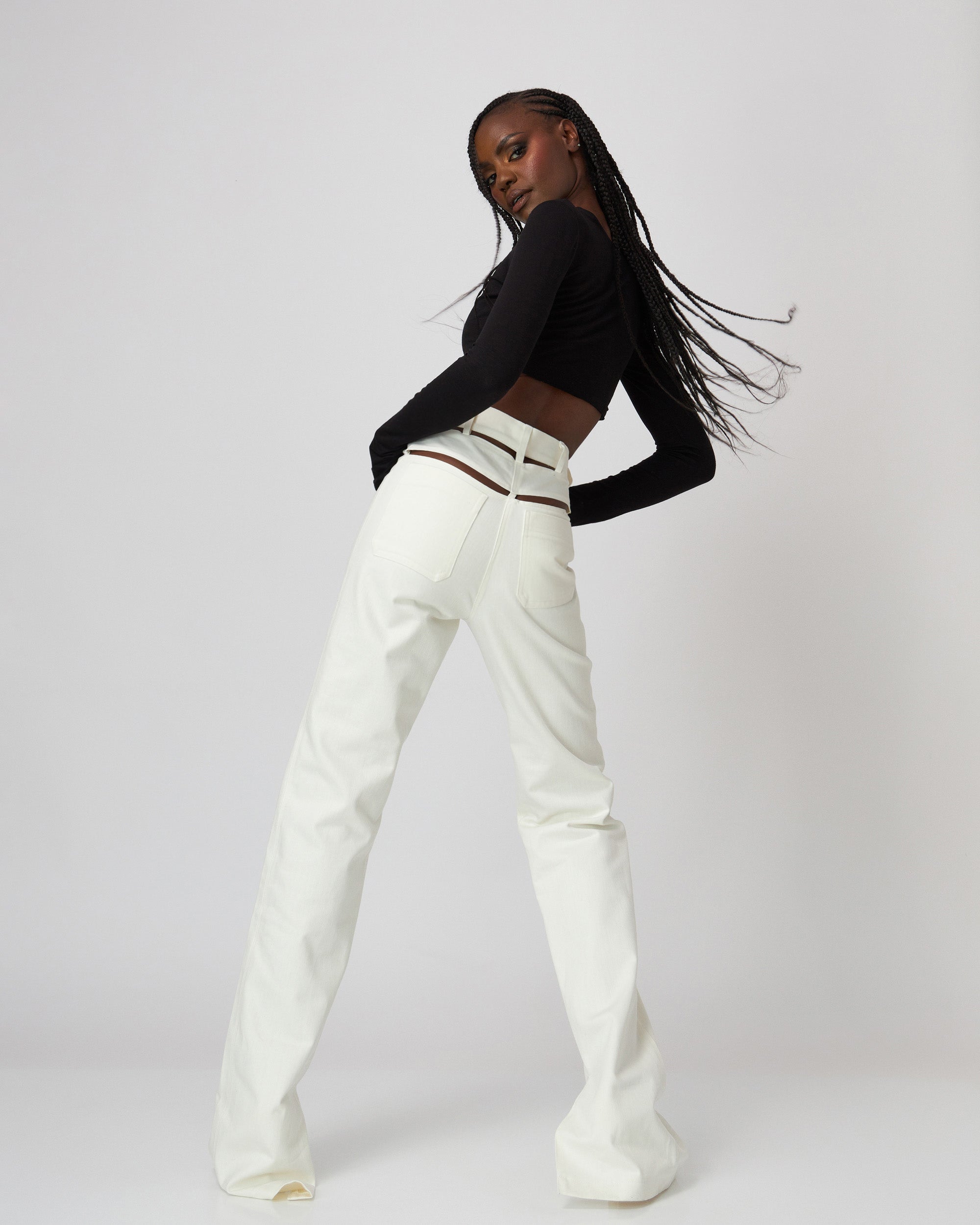 "Azalea" Cut-Out Denim Pants