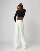 "Lotus" Back-to-front Denim Pants