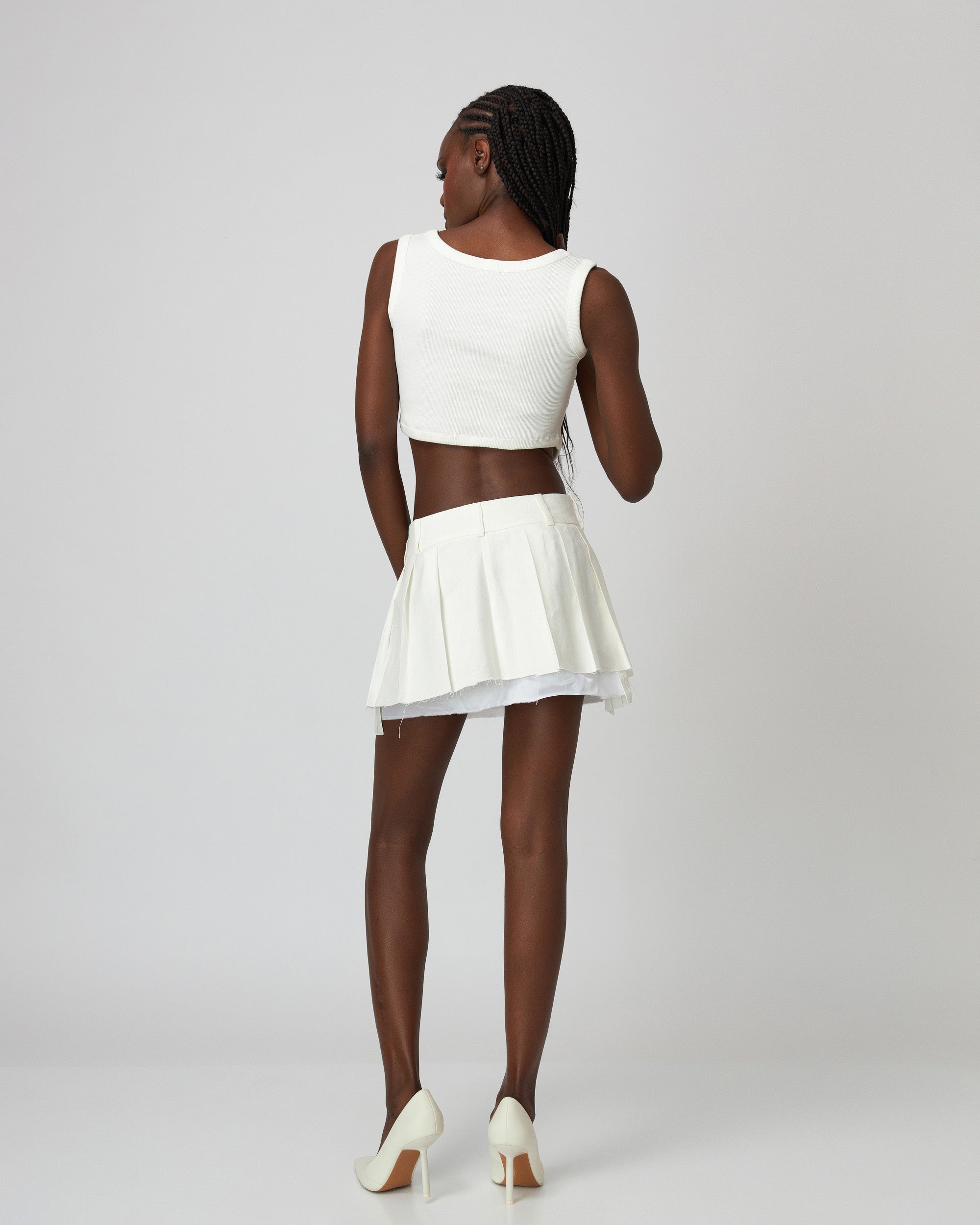 "Mimosa" Linen Mini Skirt