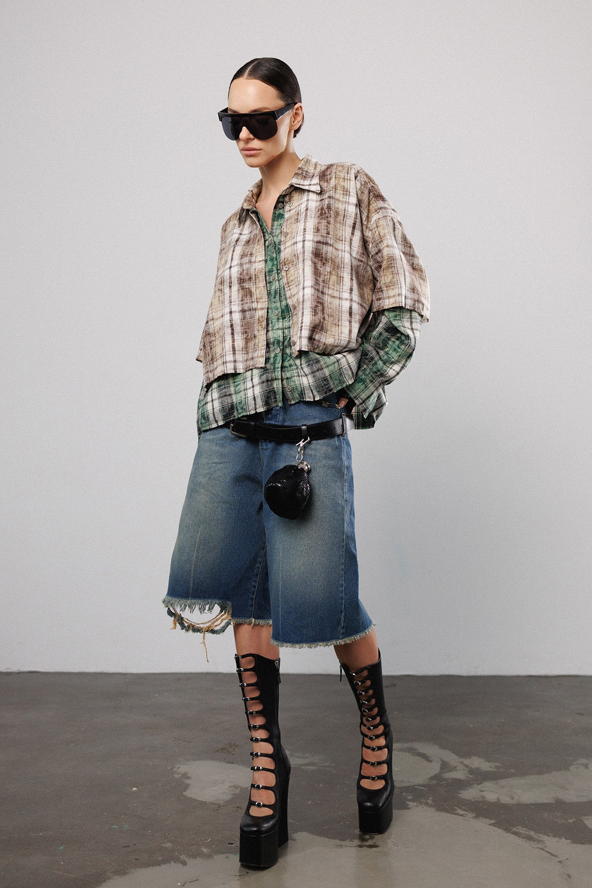 "Dual" Layered Plaid Shirt