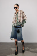 "Dual" Layered Plaid Shirt