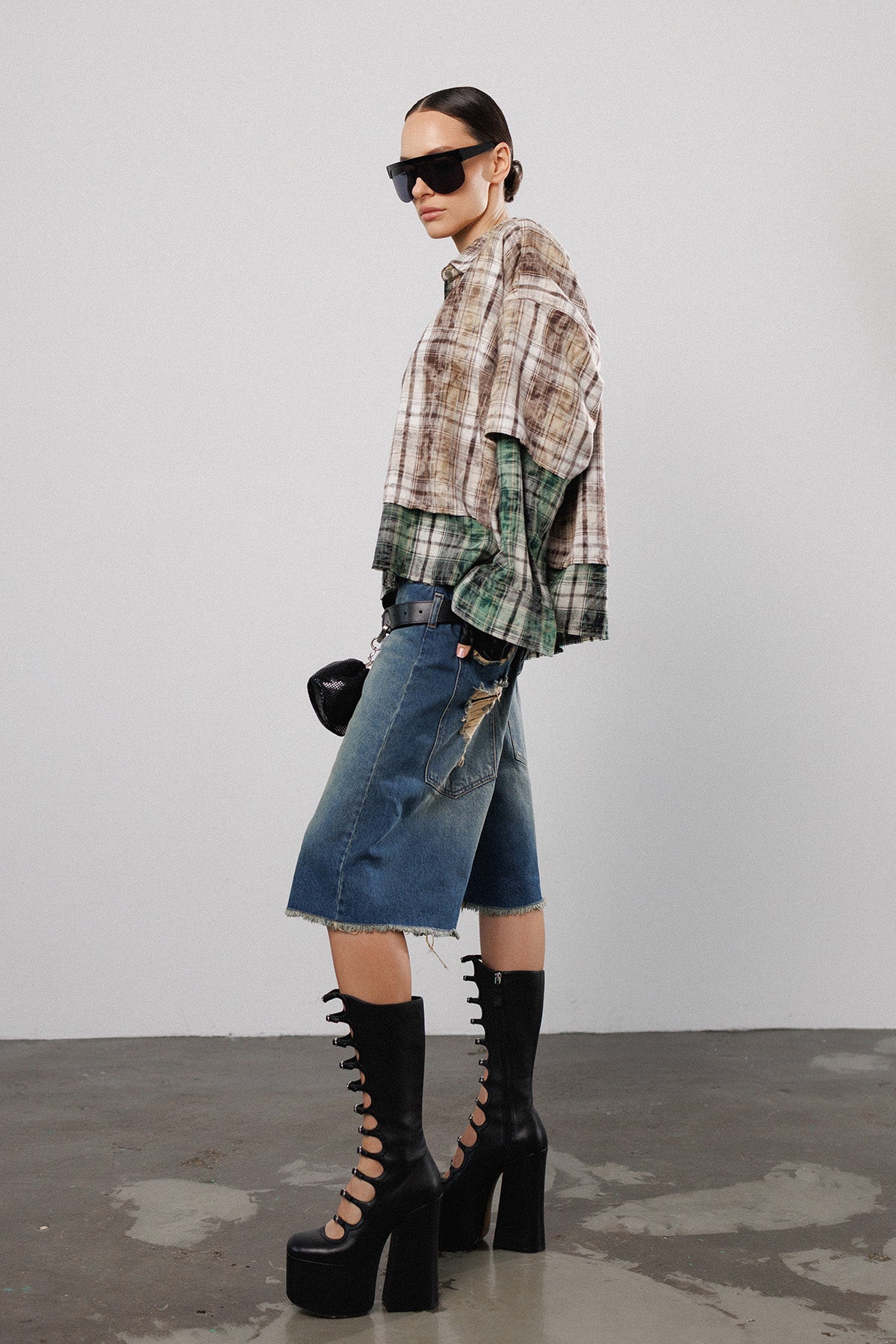 "Dual" Layered Plaid Shirt