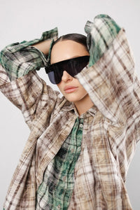 "Dual" Layered Plaid Shirt