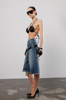 "Broken" Bermuda Denim Shorts