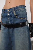 "Broken" Bermuda Denim Shorts