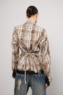 "Contour" Asymmetric Plaid Shirt