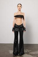 "Disconnected" Skirt Faux Leather Pants