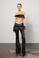 "Disconnected" Skirt Faux Leather Pants