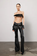 "Disconnected" Skirt Faux Leather Pants