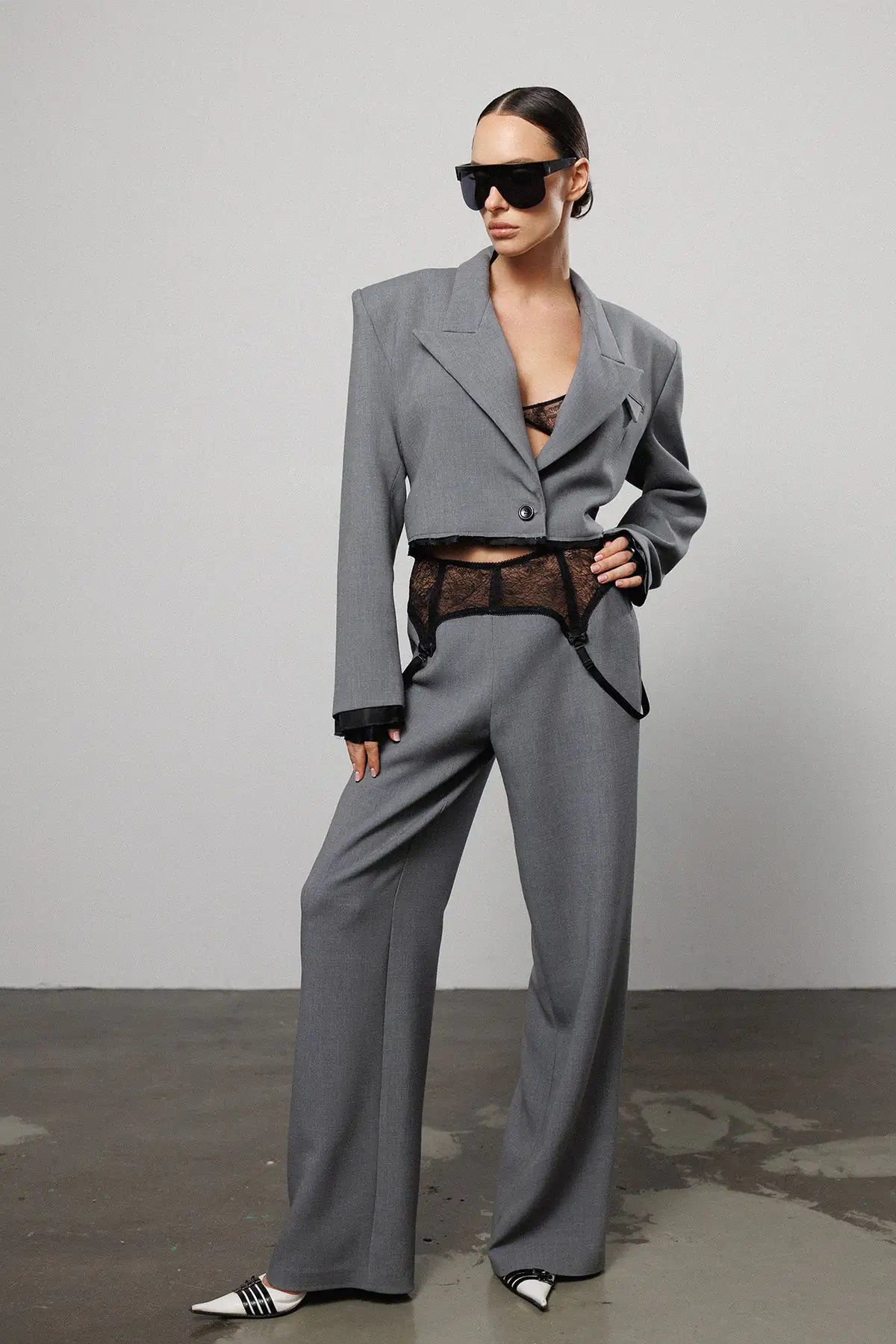 "Denial" Suspender Straps Trousers