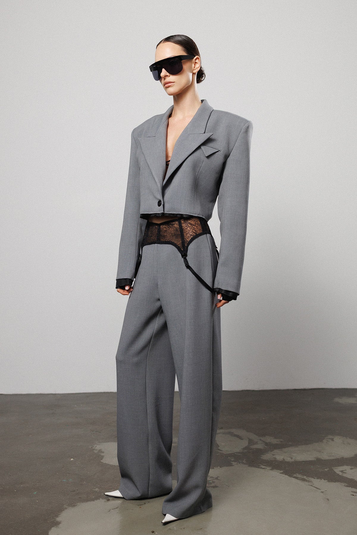 "Denial" Suspender Straps Trousers