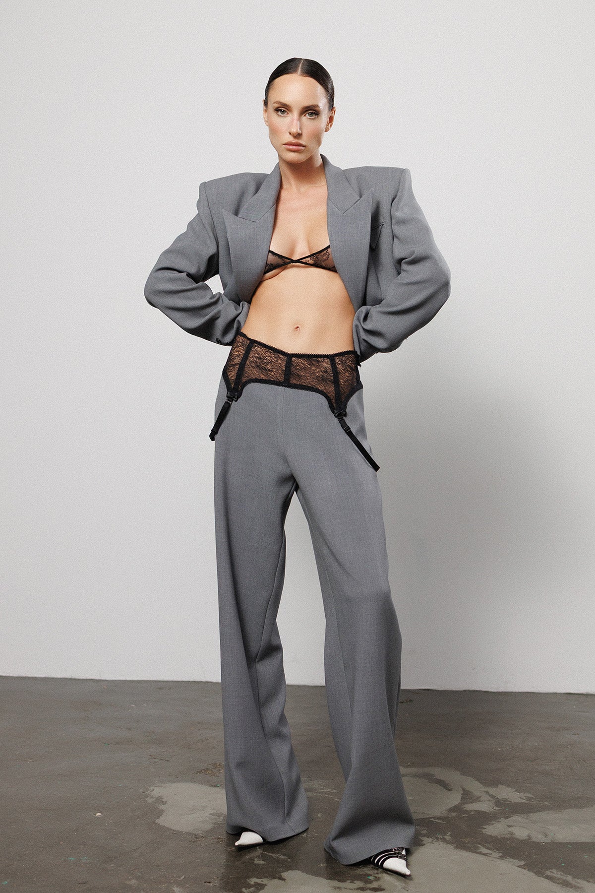 "Denial" Suspender Straps Trousers