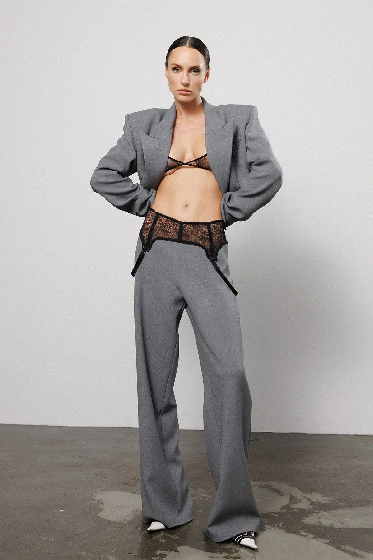"Denial" Suspender Straps Trousers