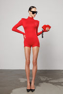 "Offline" Red Jumpsuit