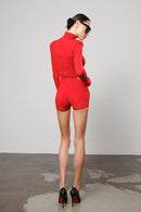 "Offline" Red Jumpsuit