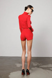 "Offline" Red Jumpsuit