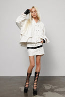 "Ghosting" Denim Layered Jacket