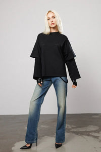 "Brb" Layer Blouse with Piercings