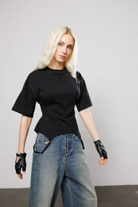 "Missyouholic" Suspender Straps Tee
