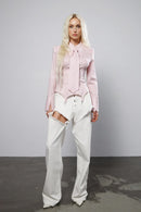 "Soft reset" Garters Shirt with Tie
