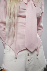 "Soft reset" Garters Shirt with Tie